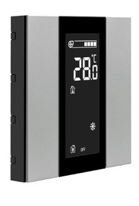 Pulsador KNX, 2 teclas, con termostato, con sensor humedad / temperatura, con display, necesita acoplador de bus, serie ISWITCH, Ref. ITR302-1005