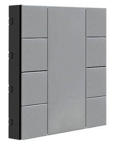 Pulsador KNX, 8 teclas, con termostato, con sensor humedad / temperatura, necesita acoplador de bus, serie ISWITCH, gris metálico, Ref. ITR308-0005