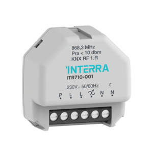 Actuador dimmer KNX RF, universal / optimizado LED 230V, 1 salida, Ref. ITR710-001