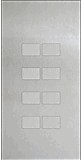 Pulsador KNX, 8 teclas, serie LARGHO, aluminio, Ref. 60601-112-09-0B