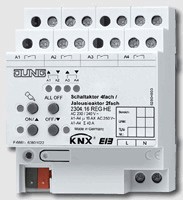 Actuador persianas KNX, 2 canales persianas, carril DIN, Ref. 2304.16 REGHE