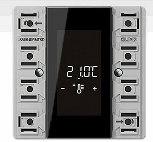 Controlador de estancias KNX, 8 teclas, F50, con display, con controles manuales, Ref. LS 5194 KRM TS D