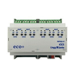 ECO+, Actuador de persianas, 6 canales, 6A, 6DIN, Ref. 79434