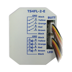 Interfaz de pulsadores KNX, TS4FL-2-E, 4 entradas, libre potencial, con salida LED, empotrable para caja de mecanismos, serie ECO+, Ref. 79881
