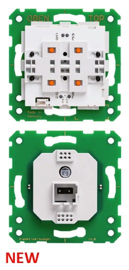 KNX Secure flush mount push button „BUDGET“, with temperature and humidity sensor, Ref. 87841 SEC