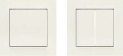 TECLA SIMPLE, SIN SÍMBOLOS, BLANCO PURO, SERIE EXCLUSIV 55, Ref. 87870-RW