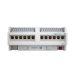 KNX Secure switching actuator 2x6-fold, manual operation, 2 generation, 12 TE; switching capacity 16A 250 VAC, C-Last 200µF, Ref. 89204SEC