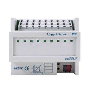 KNX Secure KNX std. binary input 9 fold, for dry contacts, 6 TE, Ref. 89501SEC
