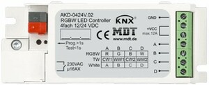 Actuador dimmer KNX, LED 12/24VDC, 4 salidas, voltaje constante, RGB / RGBW, 3A, empotrable, Ref. AKD-0424V.02