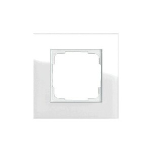 Marco simple, serie GLASS SERIE, cristal blanco, Ref. BE-GTR1W.01