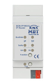 Interfaz de programación KNXnet/IP router secure, 4 conexiones tunnel, carril DIN, Ref. SCN-IP100.03