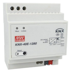 Fuente de alimentación KNX, 1280mA, con salida auxiliar, Ref. KNX-40E-1280
