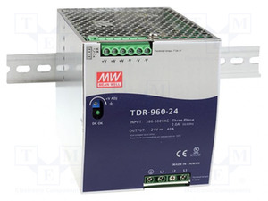 Fuente de alimentación, 24VDC, 40A, 960W, carril DIN, Ref. TDR-960-24