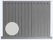 RADIADOR ELÉCTRICO KNX, Línea T,1500W, montaje horizontal, gris luminoso