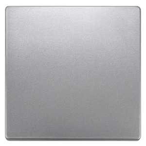 Tecla simple DELTA style platino metálico con posición intermedia,  68x 68mm