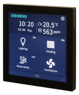 UP 204S22 KNX Control táctil TC4, panel táctil de 4 pulgadas, negro, Ref. 5WG1204-2SB22