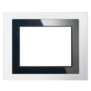 Marco de diseño para pantallas táctiles UP 588/13 ó UP 588/233 cristal blanco
