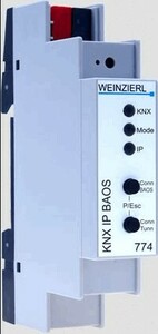 Interfaz de programación KNXnet/IP, KNX IP BAOS 774, 5 conexiones tunnel, carril DIN, Ref. 5263