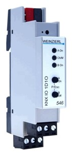 Actuador dimmer / conmutación KNX, balastro 1-10V / balastros, 0-10V, 2 salidas, 8A, carril DIN, Ref. 5315