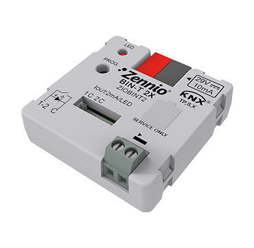 BIN-T 2X Interfaz universal con 2 entradas binarias/salidas LED y 1 entrada de sonda de temperatura., Ref. ZIOBINT2