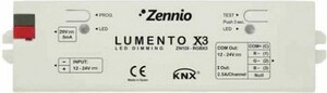 Actuador dimmer KNX, LED 12/24VDC, 3 salidas, voltaje constante, RGB, Ref. ZN1DI-RGBX3