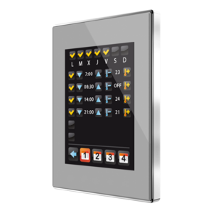 Controlador de estancias KNX, con pantalla tactil, 4.1", 2 entradas, entrada de temperatura / libre potencial, empotrable para caja de mecanismos, serie Z41 Lite, Ref. ZVI-Z41LIT-SC
