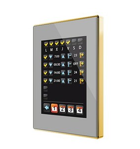 Controlador de estancias KNX, con pantalla tactil, 4.1", 2 entradas, entrada de temperatura / libre potencial, empotrable para caja de mecanismos, serie Z41 Lite, Ref. ZVI-Z41LIT-SG