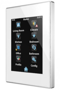 Controlador de estancias KNX, con pantalla tactil, 4.1", 2 entradas, entrada de temperatura / libre potencial, con interfaz IP, empotrable para caja de mecanismos, serie Z41 Pro, Ref. ZVI-Z41PRO-WC